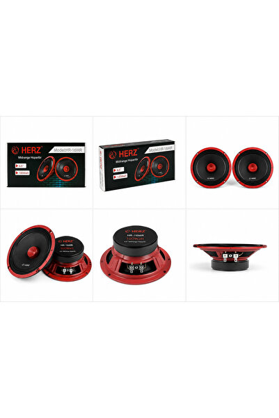 Herz HR-16MR 6.5 İnç 100W Midrange Oto Hoparlör 2 Adet