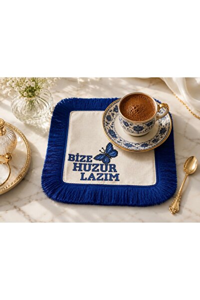 NURGİTA HOME Bize Huzur Lazım Baskılı Kahve Sunum Peçetesi & Kokteyl Peçete &...