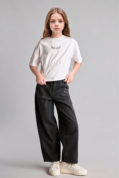 DeFacto 100% Cotton Baggy Fit Jean Trousers for Girls H6245A826Au