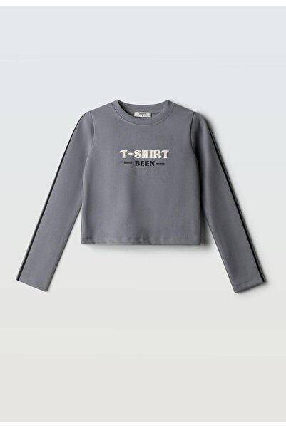 Evita Μπλούζα μακρυμάνικη κορίτσι ΕΒΙΤΑ 267023 "T-Shirt Been" γκρι