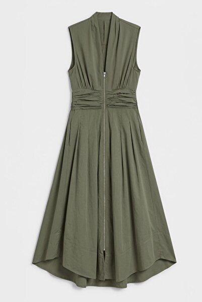 BSL Piliseli Cotton Midi Elbise