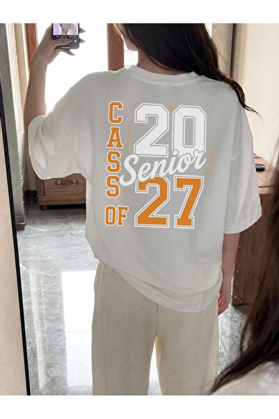 Generic Brand Class of 2027 Senior Text Design,back to school,casual wear,eve...