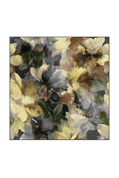 Bursa İpek Khaki Aura Pattern Organic Scarf
