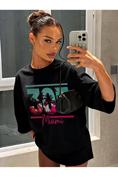 Generic Brand 305 Miami Palm Tree City,back to school,everyday essential,shor...