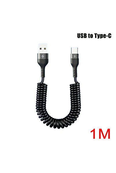 choice2 1M USB To Type-C 66W 5A Cable Spring Pull Telescopic Super Data Cable...