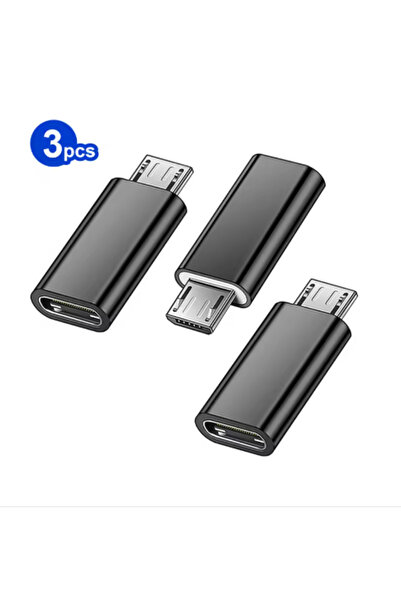 Choice1 black 3pcs Micro To Type C Android Adapter Connector for Phone Tablet...