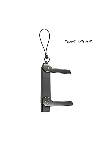 Choice حامل هاتف أسود من النوع C إلى C، محول USB-C إلى النوع C بقوة 240 واط، ...