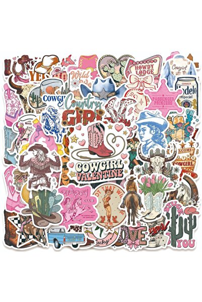Choice 50Pcs 50PCS Cowgirl Stickers Western Cowboy Graffiti Decals DIY Luggag...