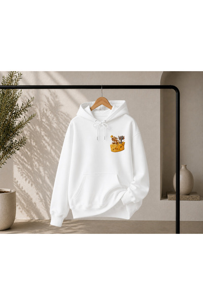 MYDARKSTYLE Unisex Jerry and Tuffy Character Printed Winter Sweatshirt