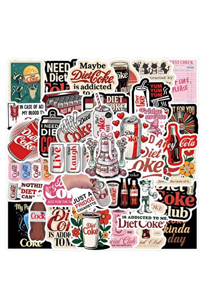 Choice 55PCS 55PCS New Diet Coke Stickers, Graffiti Stickers, Decorative Wate...
