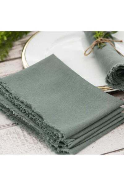 Generic Reusable Cotton Linen Cloth Napkins, 85% Cotton & 15% Linen, Soft Was...