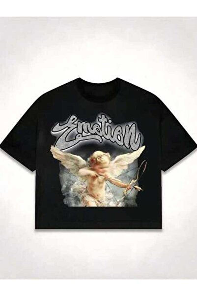 9JY Double Sided (220 Pure Cotton T-Shirt) 'nation' Letters And Angel Portrai...