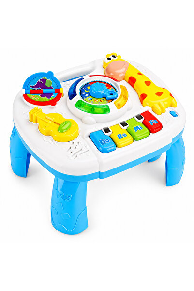 PinkBlue Masuta de Activitati pentru Bebelusi Girafa, Muzicala cu Lumini, Pia...