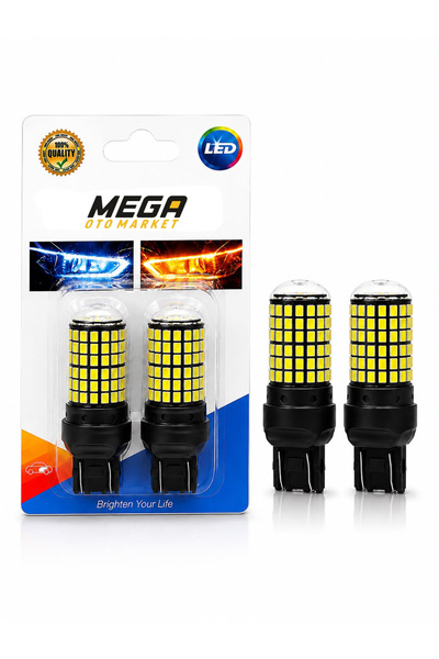 Mega Oto Market T20 Çift Duy 144 LED Beyaz Oto Ampul 2 ADET – Stop, Fren ve S...
