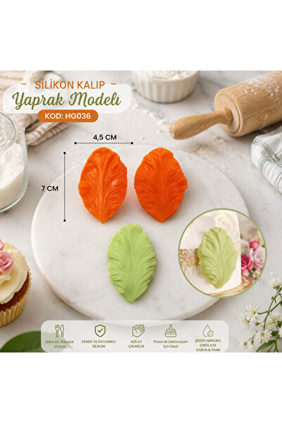 pratikpastacılık Leaf Silicone Mold Set of 2 – Cake, Fondant, Chocolate and D...