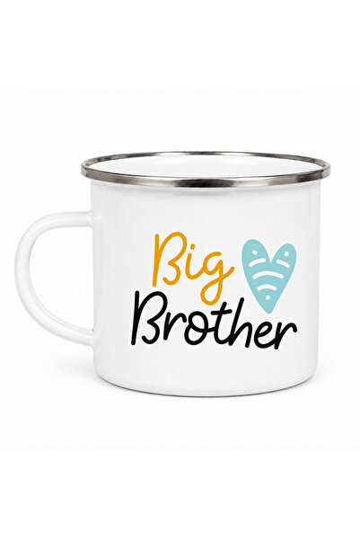 OEM Κούπα εμαγιέ Big Brother, από εμαγιέ μέταλλο, λευκή