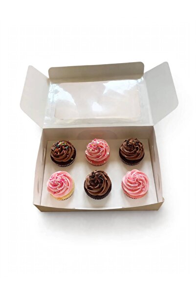 ısp hediye 6 Gözlü CupCake Kutu (15adet)