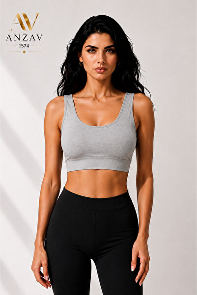 AV ANZAV 1574 Women's Thick (Wide) Straps Padded Wide Band Half Tank Top/Bustier