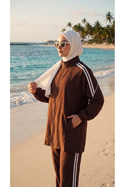 MİMİ Luxury Wear Women's Stylish Sport Tracksuit Set Zipper & Bottom Top Set