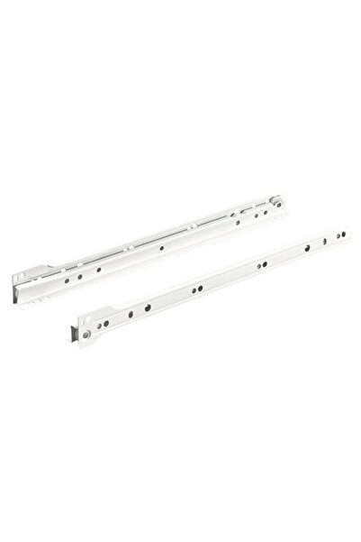 OEM Hettich 400mm track type runners with wheels, max. 15kg, white, 1 pair