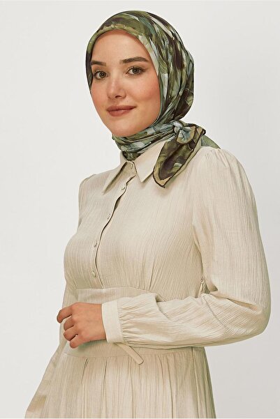 Alvina Patterned Natural Scarf 8651