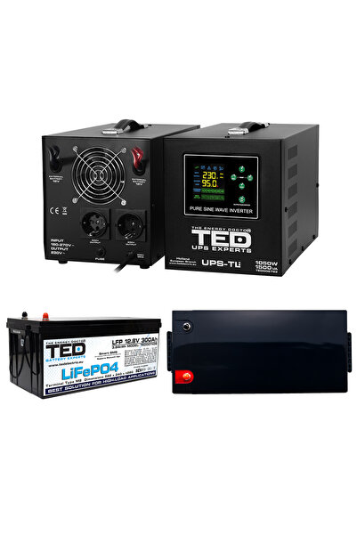 TED Electric Pachet UPS 1500VA/1050W Runtime Extins cu Acumulator Extern LiFe...