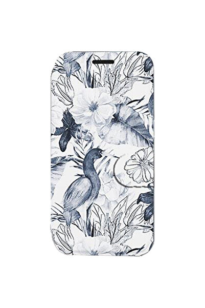 MobiWear Θήκη-Βιβλιοθήκη (MX09S) Μπλε Λουλούδια (Samsung Galaxy A72 4G / 5G)