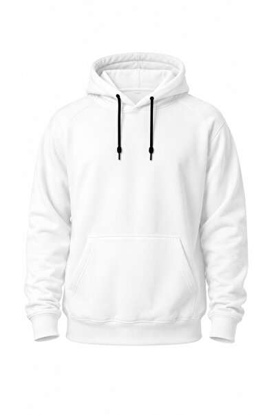 The Baski Unisex Kangaroo Pocket Hooded 100% Cotton 3 Thread Thick Winter Swe...