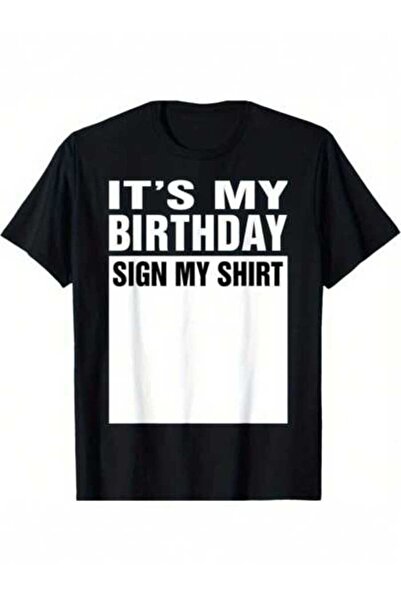 kai22 تي شيرت رجالي من القطن خفيف الوزن بتصميم "It's My Birthday Sign"، بسيط ...