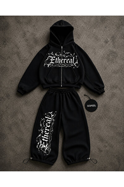 Gofeel Harajuku Ethereal Baggy Fit Unisex Tracksuit Set (3 Threads)