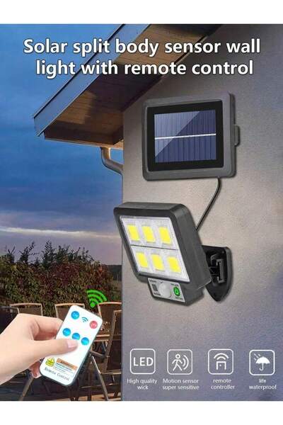 OEM Lampă solară de garaj divizată, lampă solară de perete cu telecomandă, 3 ...