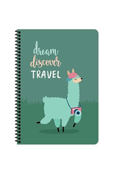 KESKİN COLOR Gezginler Spiralli Lama Karton Kapak 80 Yaprak A4 Kareli Defter