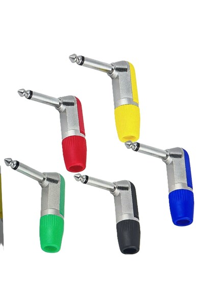 Genel Markalar PLASTİK GÖVDE METAL UÇ 6.3 MM MONO L TİP GİTAR JAKI EG-5056 (A...