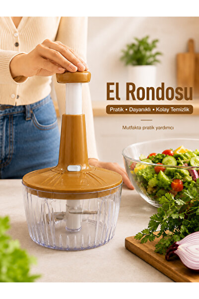 prokitchen Bladed Rondo 3-Bladed Hand Rondo with Blades Gold