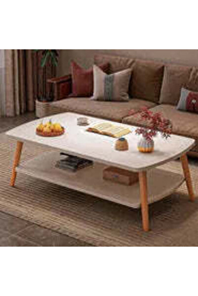Promagg Rectangular Coffee Table with 2 Levels, 40x80x42 cm