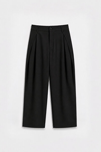 VAMOSCLO Barrel Fit Fabric Trousers