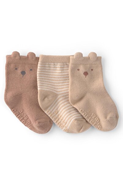 Carter's Bebek 3Lü Çorap Yenidoğan-12-24 Ay Çok Renkli