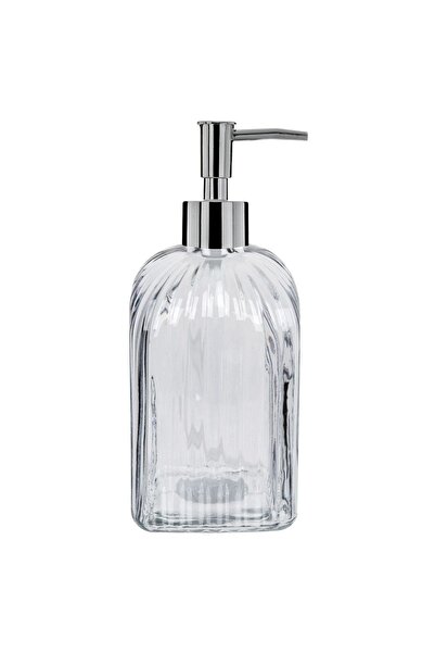 Zâna Casei Grey Transparent Glass Dispenser for Liquid Soap 500ml