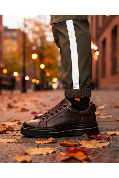 Voyager M054 Men's Brown Nata (39-44) Leather Casual Sports Shoes
