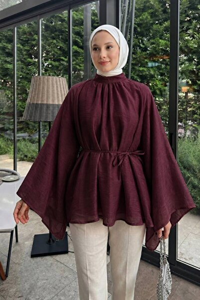Lior Design Tül Astarlı Bel Bağlamalı Gömlek