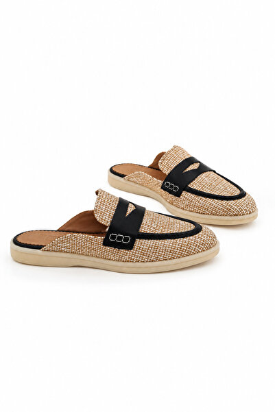 a ayak&kabım official Livena Women's Daily Linen Loafer Slippers with Genuine...