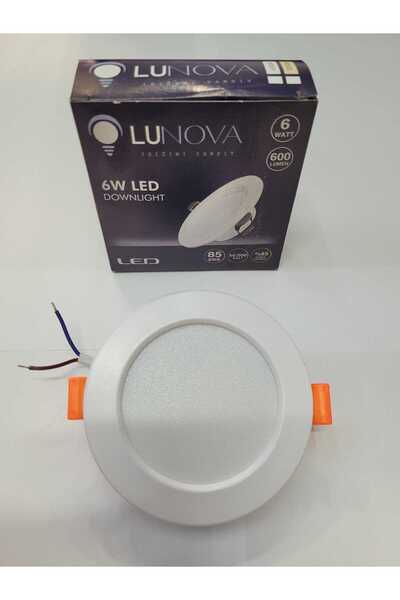 Lunova 6 Watt Beyaz Kasa Beyaz Işık Led Spot 10 Adet