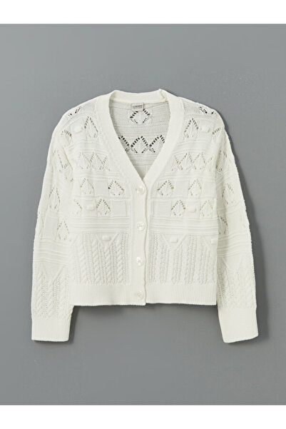 LC Waikiki Esvab • Modern & Distinctive V Plaid Openwork Knitted Cardigan for...