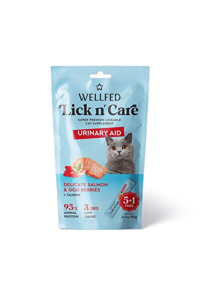 Wellfed Lick ’n’ Care Urinary Aid Λιχουδιά για Γάτες με Σολομό & Goji Berries...