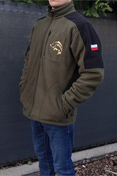 NO BRAND Jachetă fleece de pescuit cu fermoar, groasă și călduroasă, XL