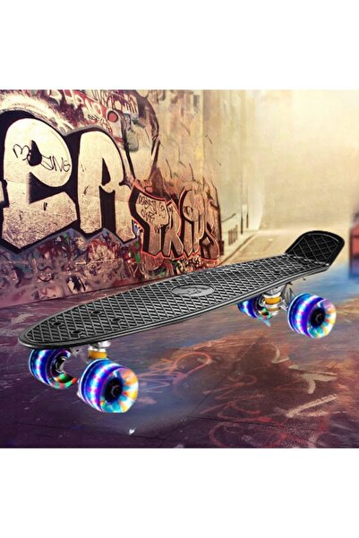 NO BRAND SKATEBOARD PENTRU COPII CU ROȚI LED LUMINOSĂ, 56CM, RGB, CADOU, MOV