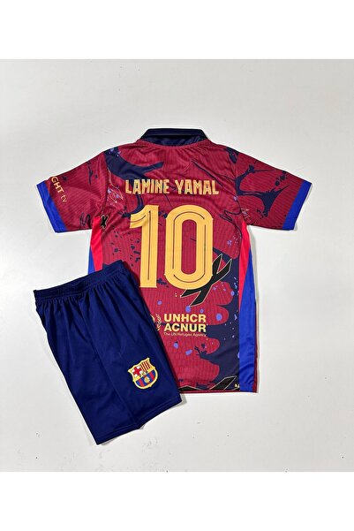 BYSPORTAKUS F.c Barcelona Lamine Yamal Özel Konsept Çocuk Forması (Konsept-10)