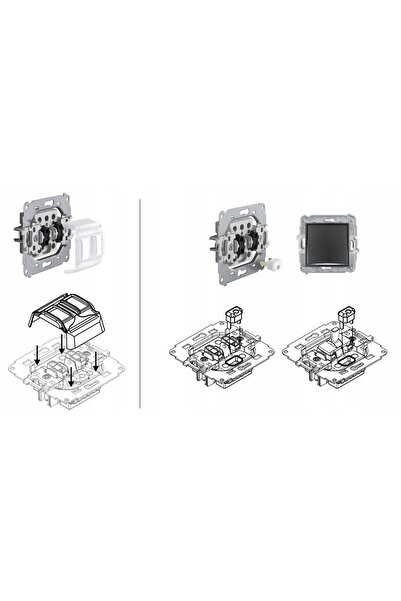 NO BRAND KARLIK MINI HDMI 2.1 8K mufă + computer 1xRJ45 cat. 6A negru mat