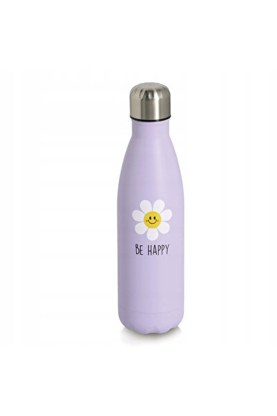 NO BRAND Sticlă de apă Happy Flower, 500 ml, oțel inoxidabil