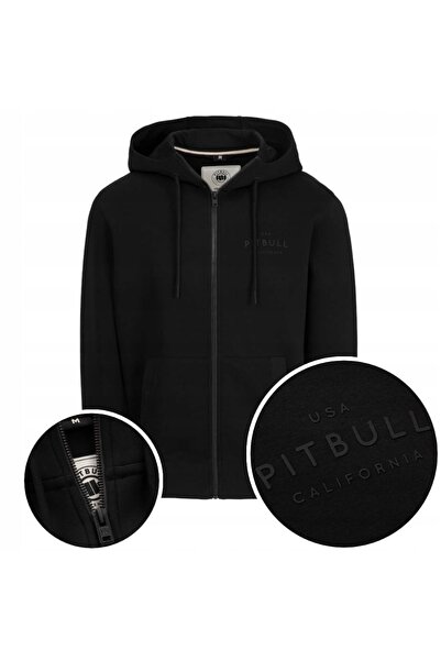 NO BRAND Bluză pentru bărbați Pitbull Sampson cu glugă și fermoar, negru L